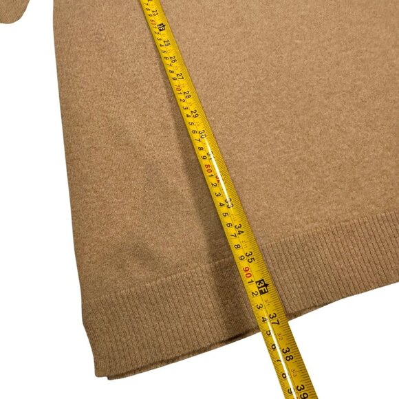 Margaret O'Leary Sweater Dress Sz.M Camel Cashmere Blend Staple Quiet Luxury - Picture 9 of 11